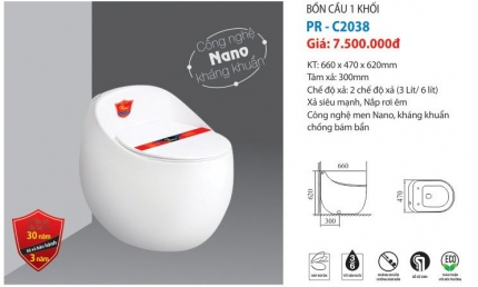 BỒN CẦU 1 KHỐI PROXIA PR-C2038