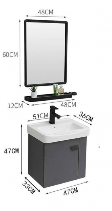 TỦ LAVABO CAO CẤP PVC VL5136