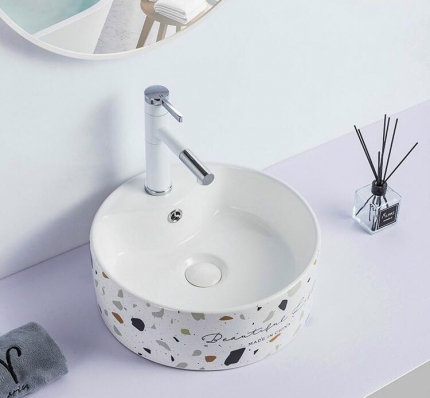 Lavabo họa tiết kiểu đốm sang chảnh